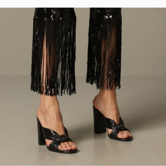 Love highlight black sequin, fringe pants, small - Picture 2 of 12